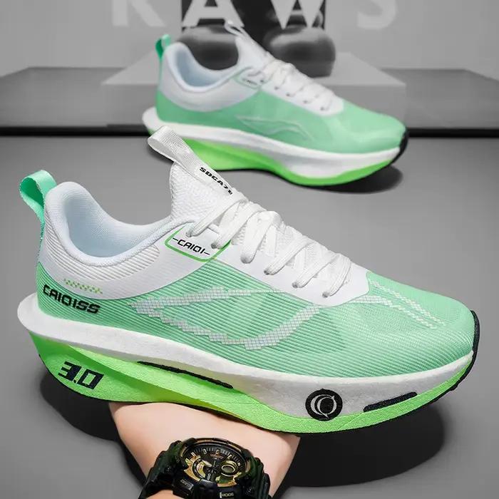Chaussures de course 2026 avec plaque en carbone pour marathon, respirantes, légères, confortables, 