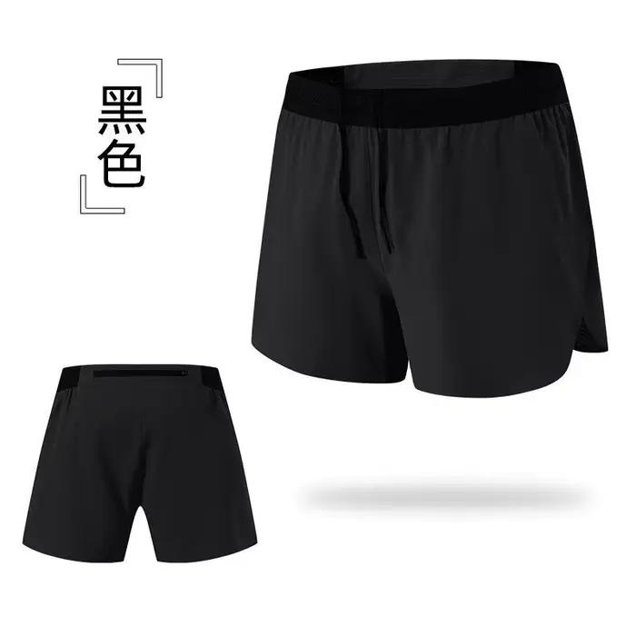 Short de course marathon 2 en 1 pour homme, séchage rapide, entraînement, sport, gym, été, doublure,