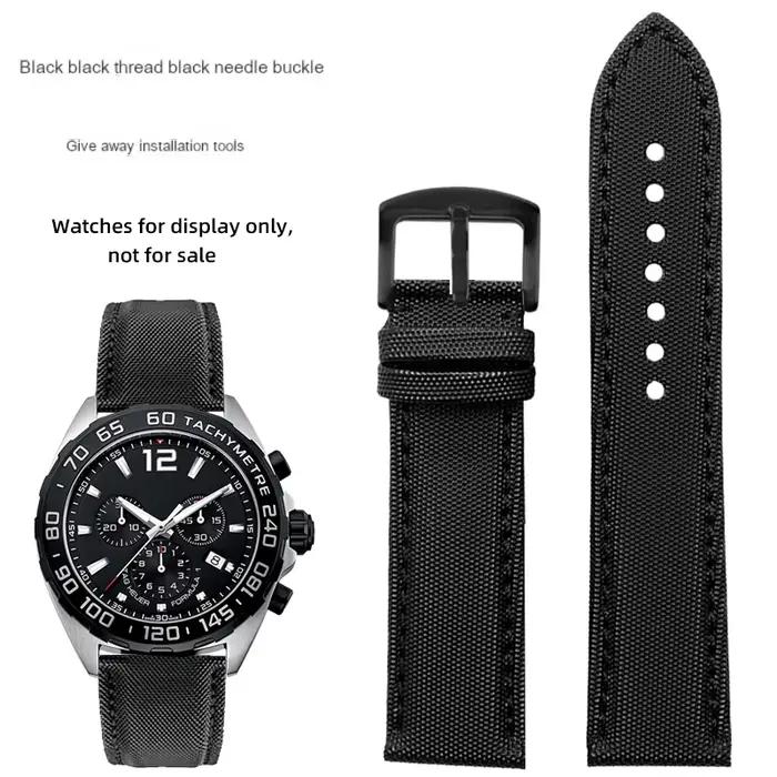 Bracelet de montre Longines Heritage Series pour homme, bracelet en nylon, bracelet en cuir, bracele