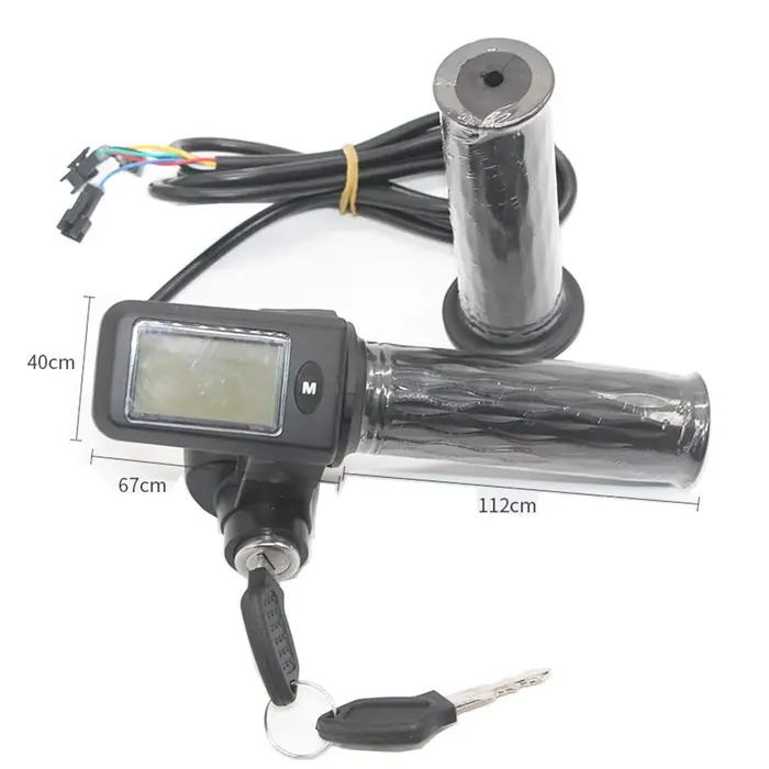 Accélérateur de vélo électrique 24V 36V 48V 60V 72V, affichage LCD, vitesse, kilométrage et alimenta