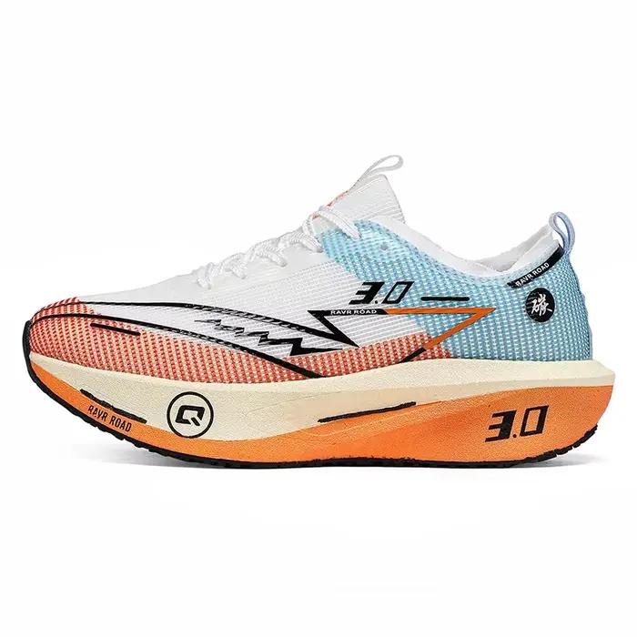 Chaussures de course pour hommes, semelle en carbone, marathon, sport, respirantes, légères, confort