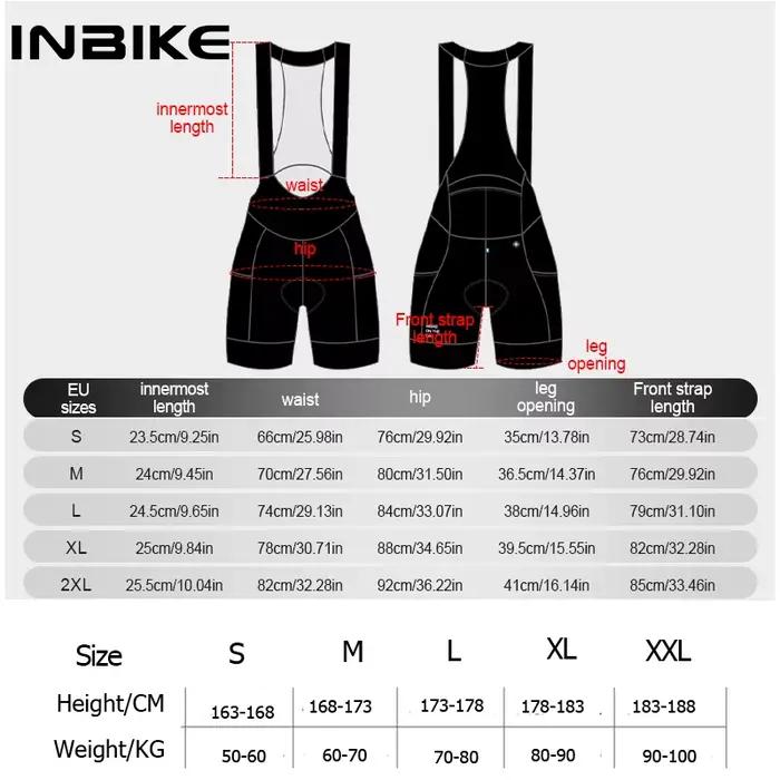 INBIKE-Short de cyclisme sans couture pour homme, pantalon à bretelles confortable pour vélo de rout