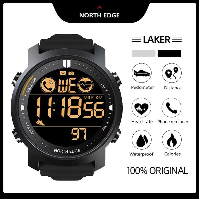NORTH EDGE hommes montre intelligente moniteur de fréquence cardiaque femmes Smartwatch natation cou