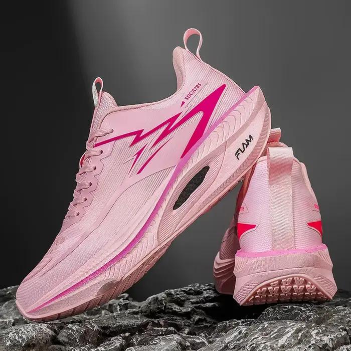 Chaussures de course 2026 avec plaque en carbone pour marathon, respirantes, légères, confortables, 