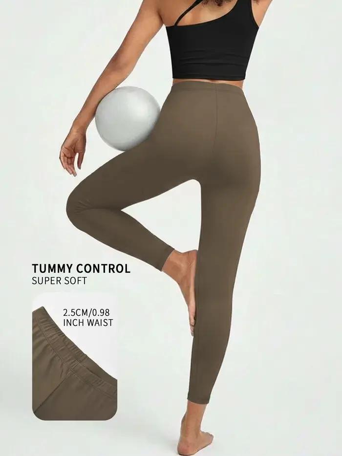 Leggings de sport taille basse pour femmes - Collants super doux et très élastiques pour le yoga, la