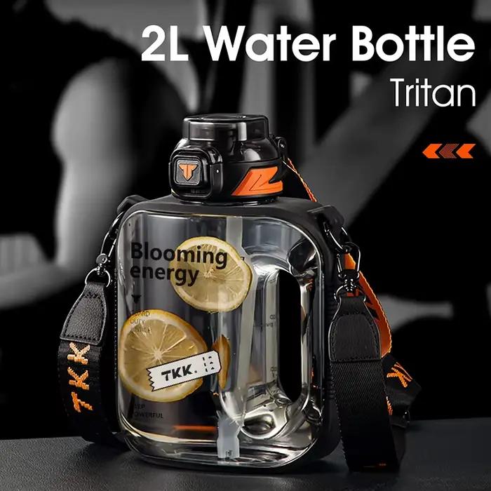 TKK 1/1.6/2L bouteille d'eau de sport TRITAN grande capacité tasse créative résistant à la chaleur e