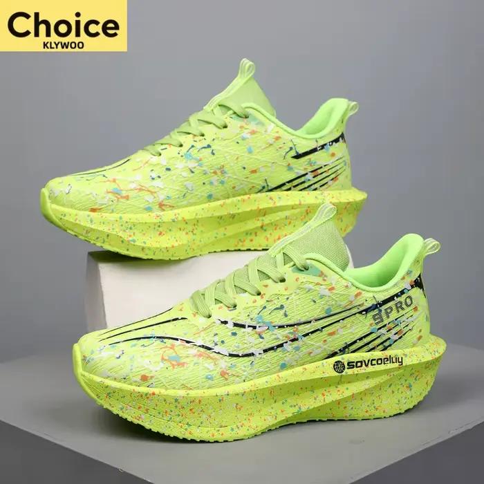 Chaussures de course avec plaque en carbone, spécialité marathon, respirantes, légères, confortables