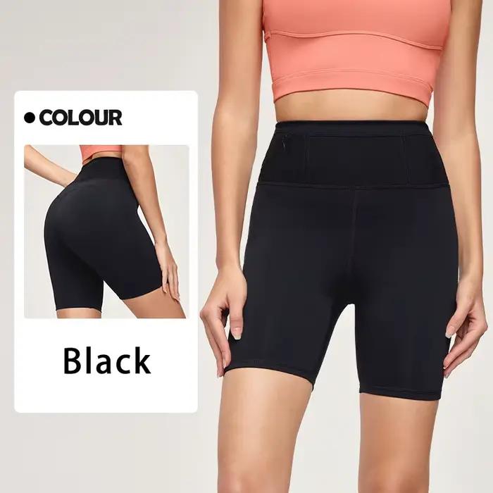 Short de course Marathon pour femmes, avec rangement à taille complète et doublure antibactérienne, 