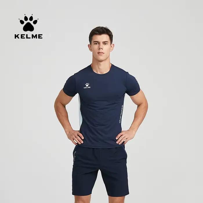 KELcloser-T-shirt de sport à manches courtes pour homme, vêtement de course, d'entraînement, d'exerc