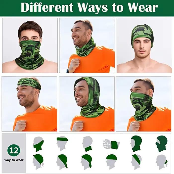 Protection UV extérieure bandana écharpe cou plus chaud multifonctionnel pêche randonnée cyclisme vi