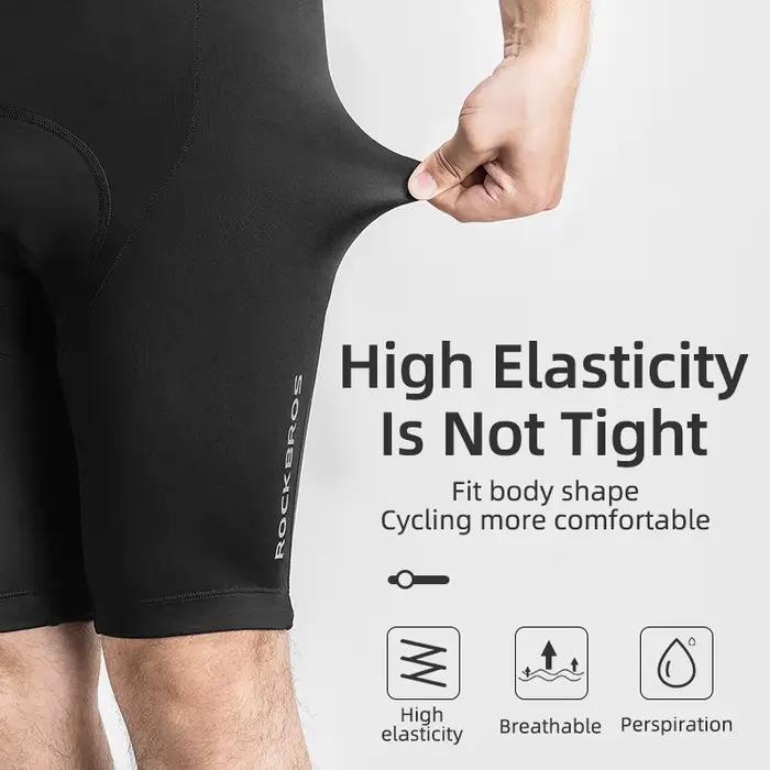 ROCKBROS-Cuissard à bretelles rembourré pour homme, short de cyclisme Pro Fit, short de vélo de rout