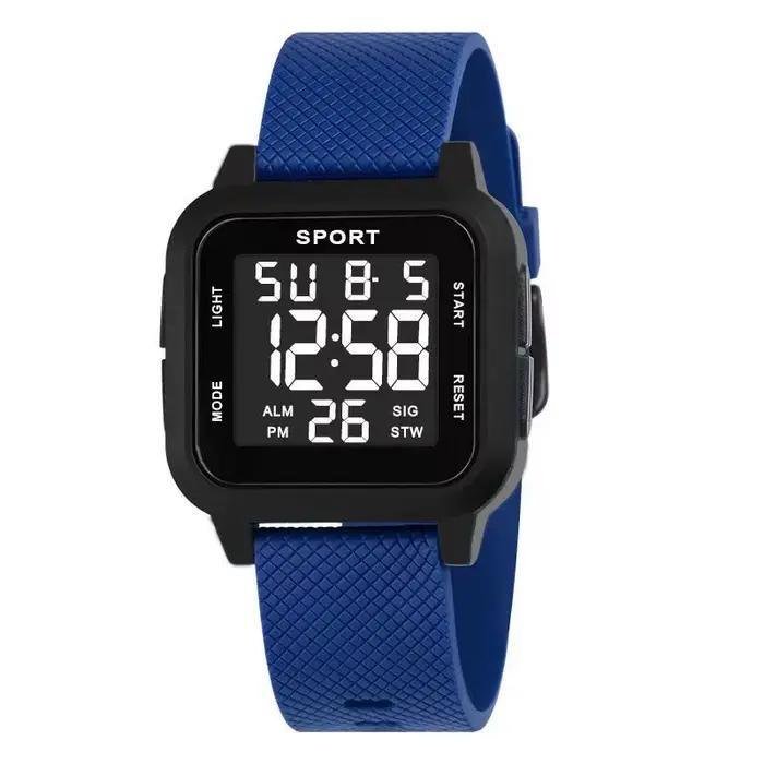Montre numérique militaire pour hommes, étanche, électronique, antichoc, sport