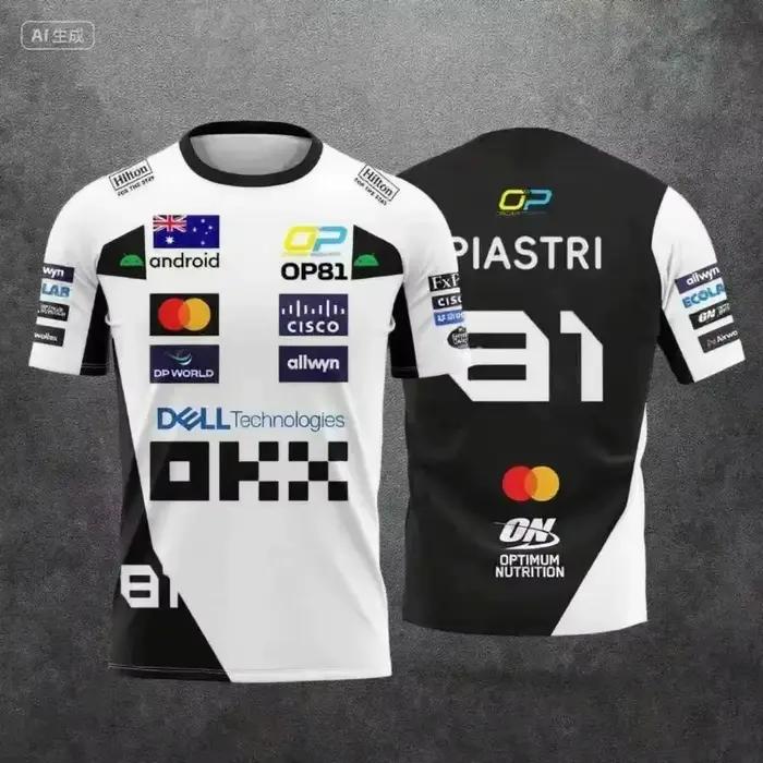 T-shirt de sport à séchage rapide McLaren Team Lando Norris N°4 & N°81 Style Combinaison de Course 2
