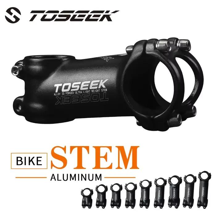 TOSEEK tige de vélo en aluminium ultralégère 7 degrés tige de VTT vtt 31.8x45/55/60/65/70/80/90/100/