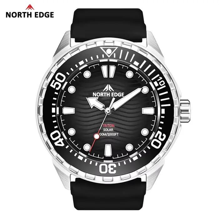 NORTH EDGE 2025 nouvelle montre de plongée à énergie solaire TRITON hommes montres à Quartz de luxe 