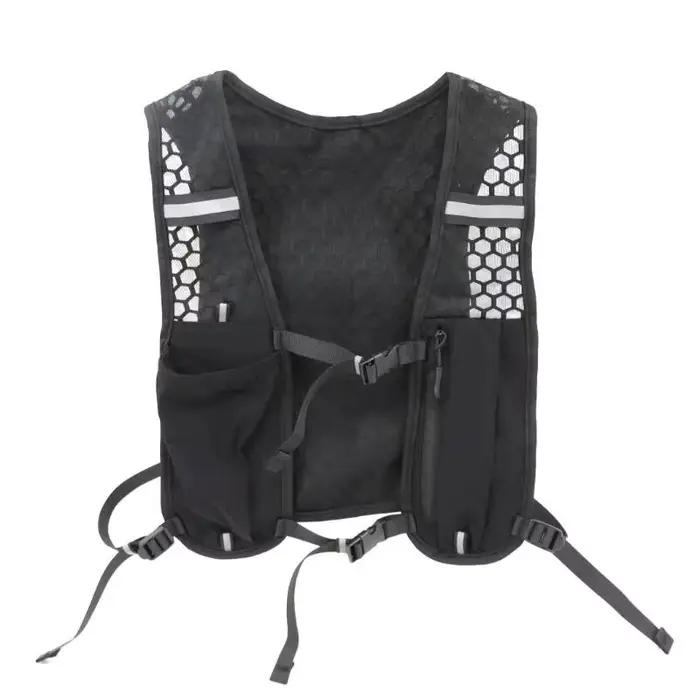 Gilet de course pour femmes et hommes, gilet d'hydratation réglable avec sangle de poitrine, sac à d