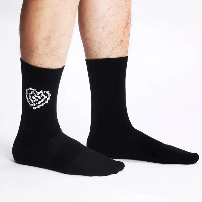 Chaussettes de sport respirantes pour hommes et femmes, chaussettes de cyclisme, absorption de la su