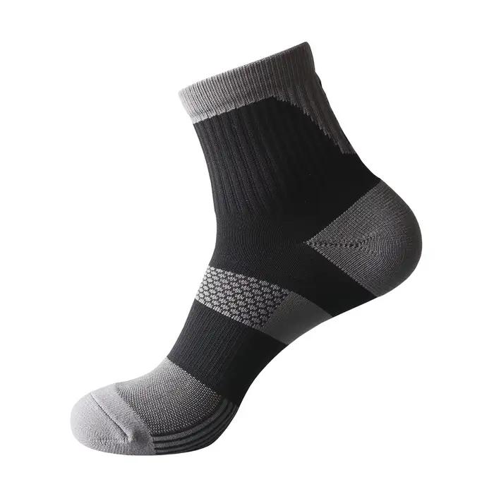 Chaussettes de course automne hiver homme Nylon Marathon basket-ball sport quart chaussette