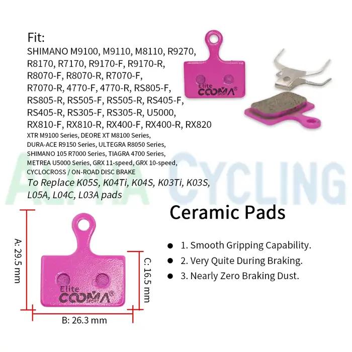 4 paires de plaquettes de frein à disque de vélo en céramique, pour SHIMANO XTR M9100 DURA ACE R9170