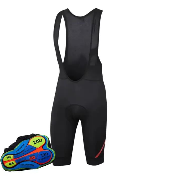 Short à bretelles de cyclisme pour hommes, coussin épais antichoc en Gel, 6 heures de Ride Pro Lycra
