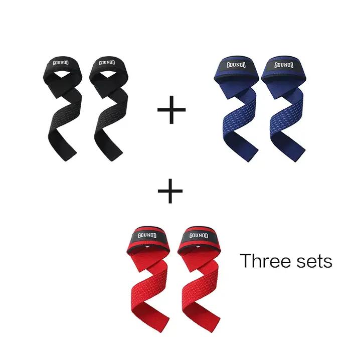 Sangles d'haltérophilie antidérapantes en Silicone, 2 pièces/4 pièces/3 paires, sangles de poignet d