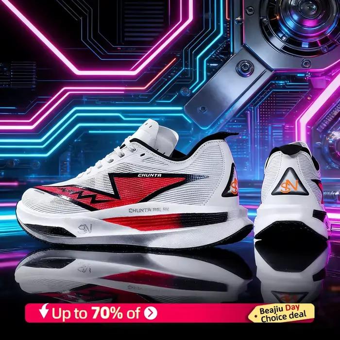 Chaussures de course pour hommes avec plaque en carbone, spéciales marathon, respirantes, légères, c