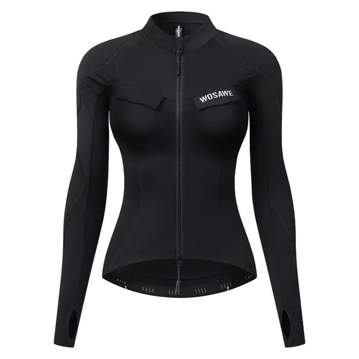 Veste de moto pour femme WOSAWE, haute élasticité, respirante, légère, en mesh, coupe ajustée, vêtem