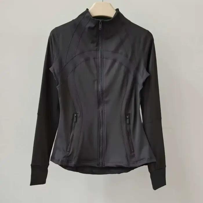 Veste de yoga pour femme, amincissante, pour la course à pied, l'entraînement sportif, col montant, 