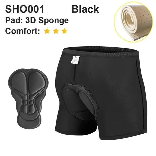 NEWBOLER sous-vêtements de cyclisme respirants Shorts de cyclisme 5D Gel Pad antichoc sous-vêtement 