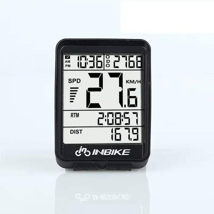 INBIKE 2.1 pouces vélo ordinateur sans fil étanche à la pluie multifonction équitation vélo odomètre