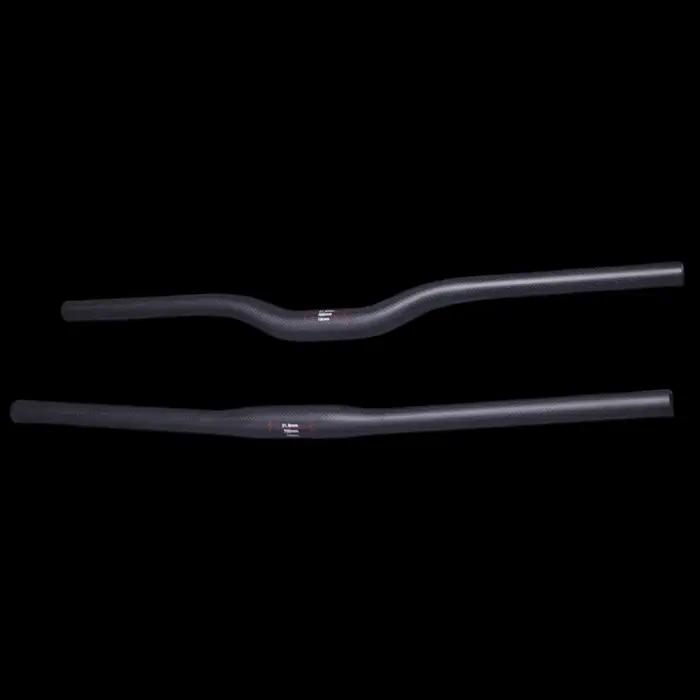 Guidon de vélo vtt en carbone mat, sans logo, hauteur plate, 31.8x600-760mm, pièces de cyclisme