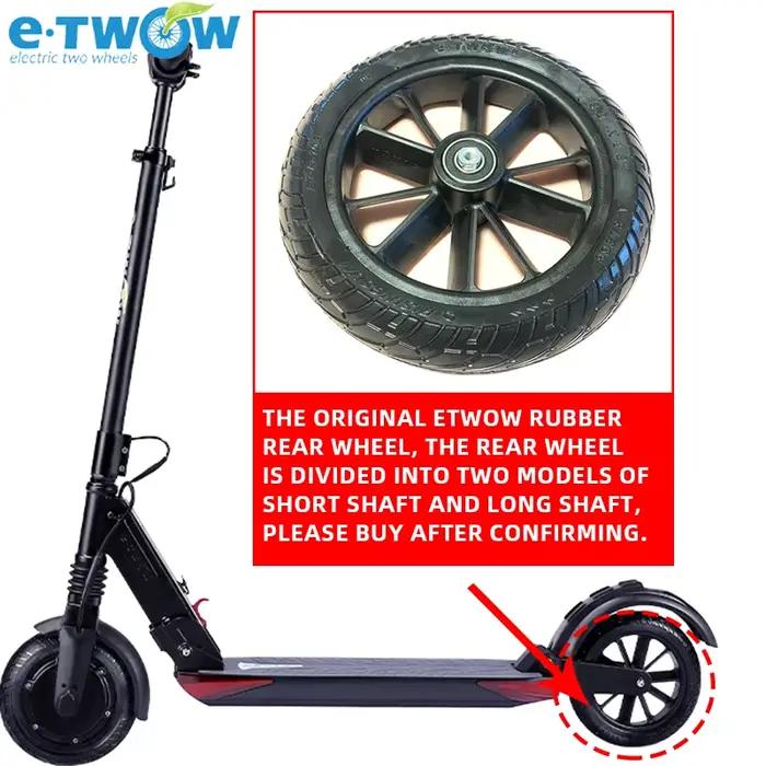 Roue arrière en caoutchouc Etwow d'origine pour Scooter électrique e-twow S2 24V Master 36VBooster P