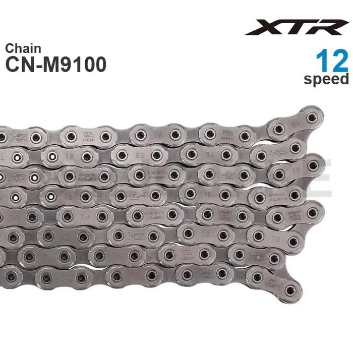 Chaîne d'origine SHIMANO XTR CN-M9100 chaîne de VTT vtt 12 vitesses M9100 116/126L avec lien rapide