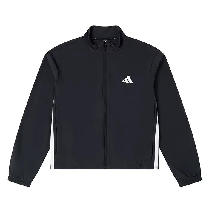 Adidas Vêtements de sport décontractés pour femmes, veste tissée coupe-vent et respirante pour entra
