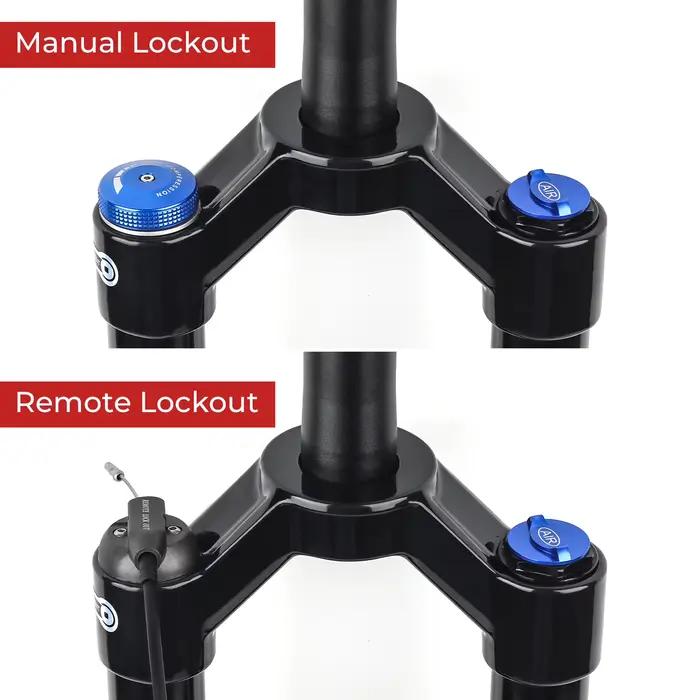 BOLANY fourche à Air de vélo 26/27, 5/29 pouces fourche à Suspension à Tube droit rebond réglable 9x