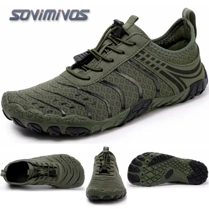 Chaussures de trail running pour hommes, chaussures athlétiques légères à semelle zéro drop, chaussu