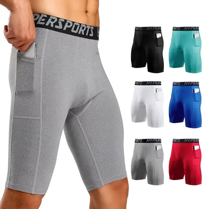 Leggings de sport courts à séchage rapide pour hommes, collants de compression pour hommes, shorts d