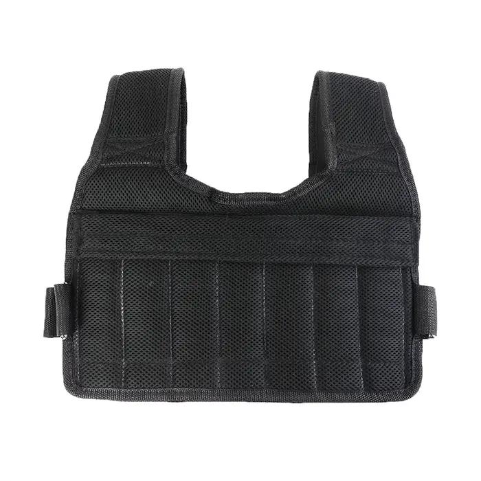 Gilet de poids de chargement 3/15/50kg, gilet d'exercice d'entraînement lesté réglable, vêtements de