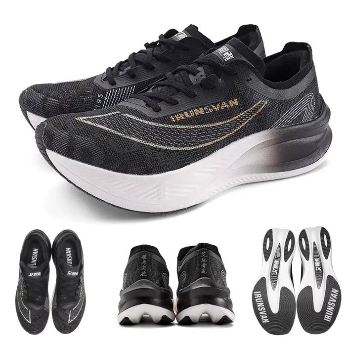IRUNSVAN baskets Marathon légères hommes chaussures de course chaussures de sport respirantes décont