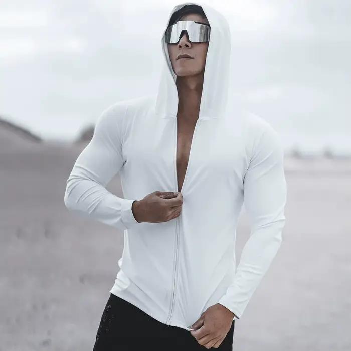 Printemps automne veste hommes Fitness vêtements de sport entraînement de gymnastique à manches long