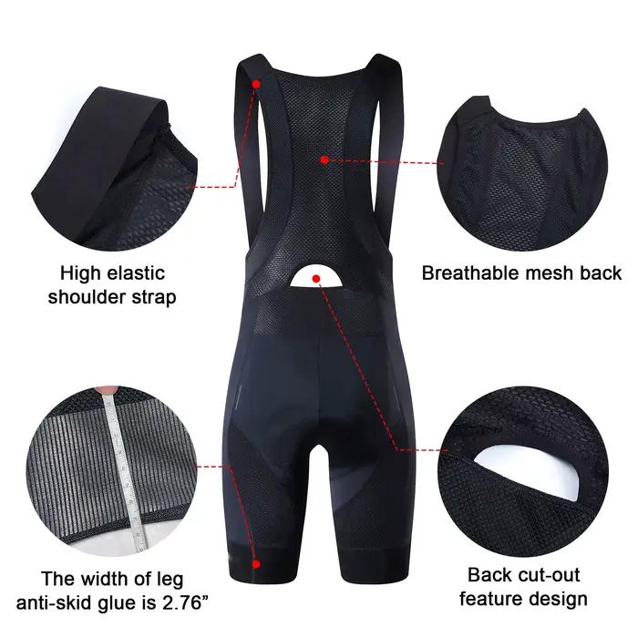 YKYWBIKE cuissard à bretelles de cyclisme hommes vêtements de plein air vélo Ride 6 heures rembourré