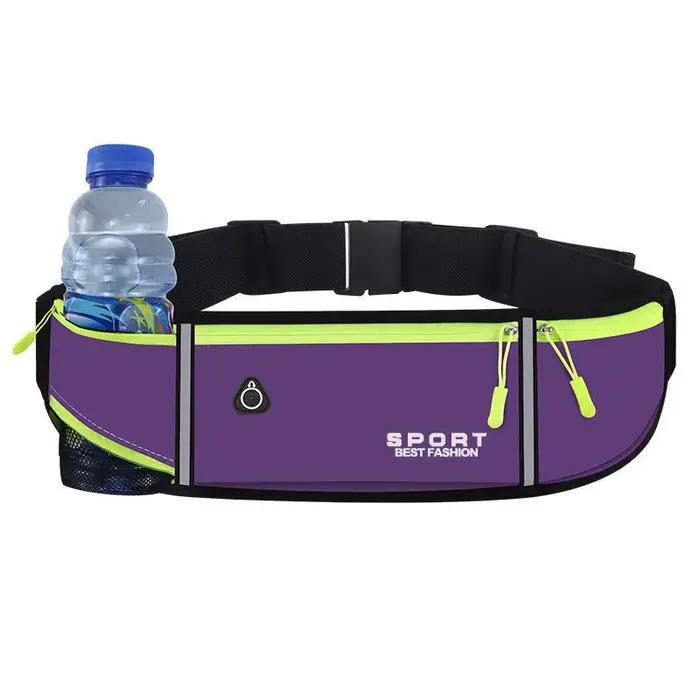 Sac banane imperméable pour femmes et hommes, idéal pour la course à pied et le marathon, avec quatr