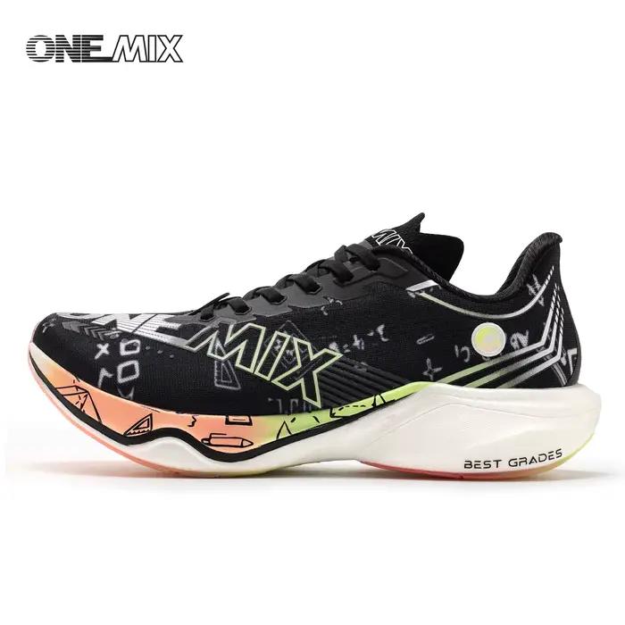 Chaussures de course ONEMIX Marathon en nylon et carbone, soutien stable professionnel, amorti, rebo