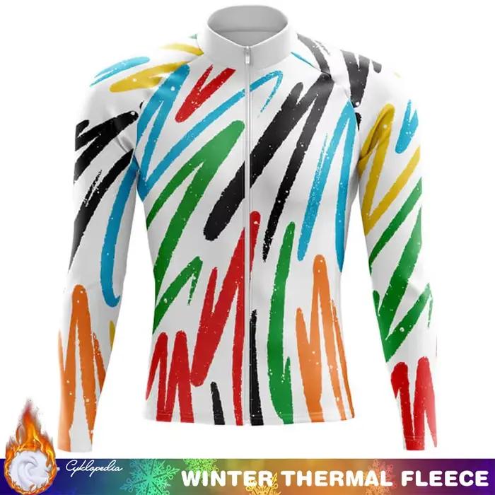 Vêtements de cyclisme homme maillot polaire thermique hiver à manches longues hommes vêtements pour 
