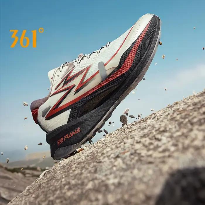361 degrés flamme 4x4 hommes chaussures de course nouvelle plaque de carbone course anti-dérapant re