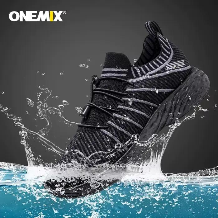 ONEMIX NOUVELLES Chaussures de course pour hommes, imperméables, respirantes, baskets d'entraînement