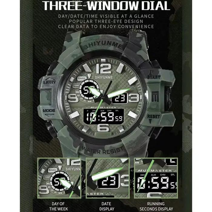 Survie en plein air Montre Multifonctionnel Étanche Militaire Tactique Paracord Montre Bracelet Camping Randonnée D'urgence