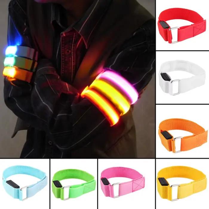 Bande lumineuse réfléchissante LED, bracelet de sécurité pour la course nocturne et le cyclisme, ceinture lumineuse LED pour la course, livraison directe