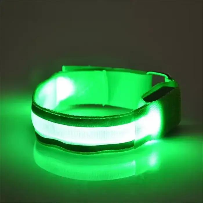 Bande lumineuse LED réfléchissante, nouveau bras, ceinture de sécurité pour la course de nuit, le cyclisme, la course à pied, lumière LED, livraison directe