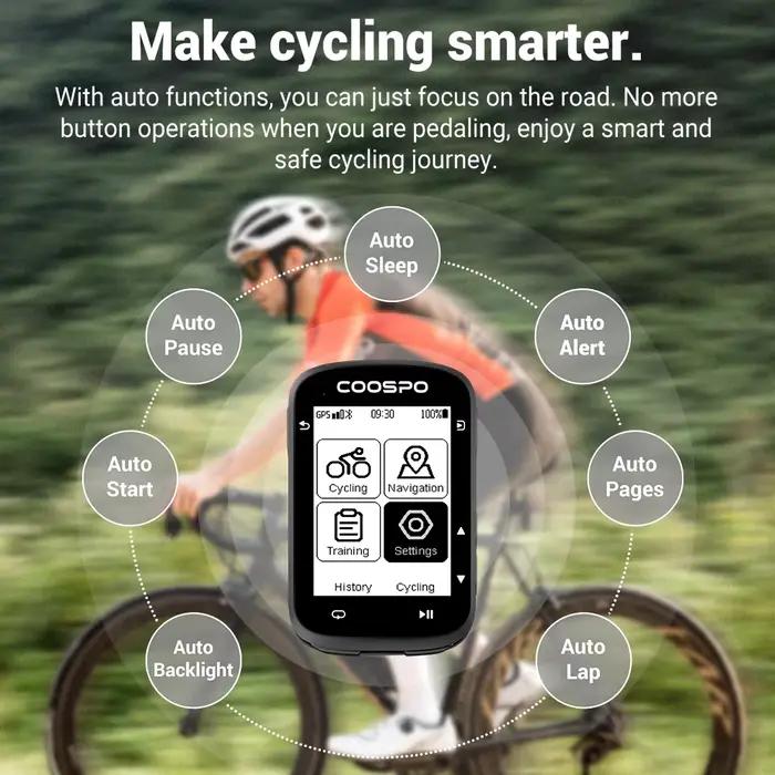 COOSPO ordinateur de vélo CS500 GPS Route Navigation odomètre de cyclisme sans fil compteur de vitesse de vélo chronomètre de Cycle ANT + Bluetooth5.0